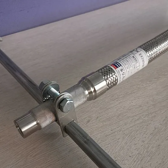 Flexible Sprinkler Hose With Fittings And Anchoring System For Fire Protection Service